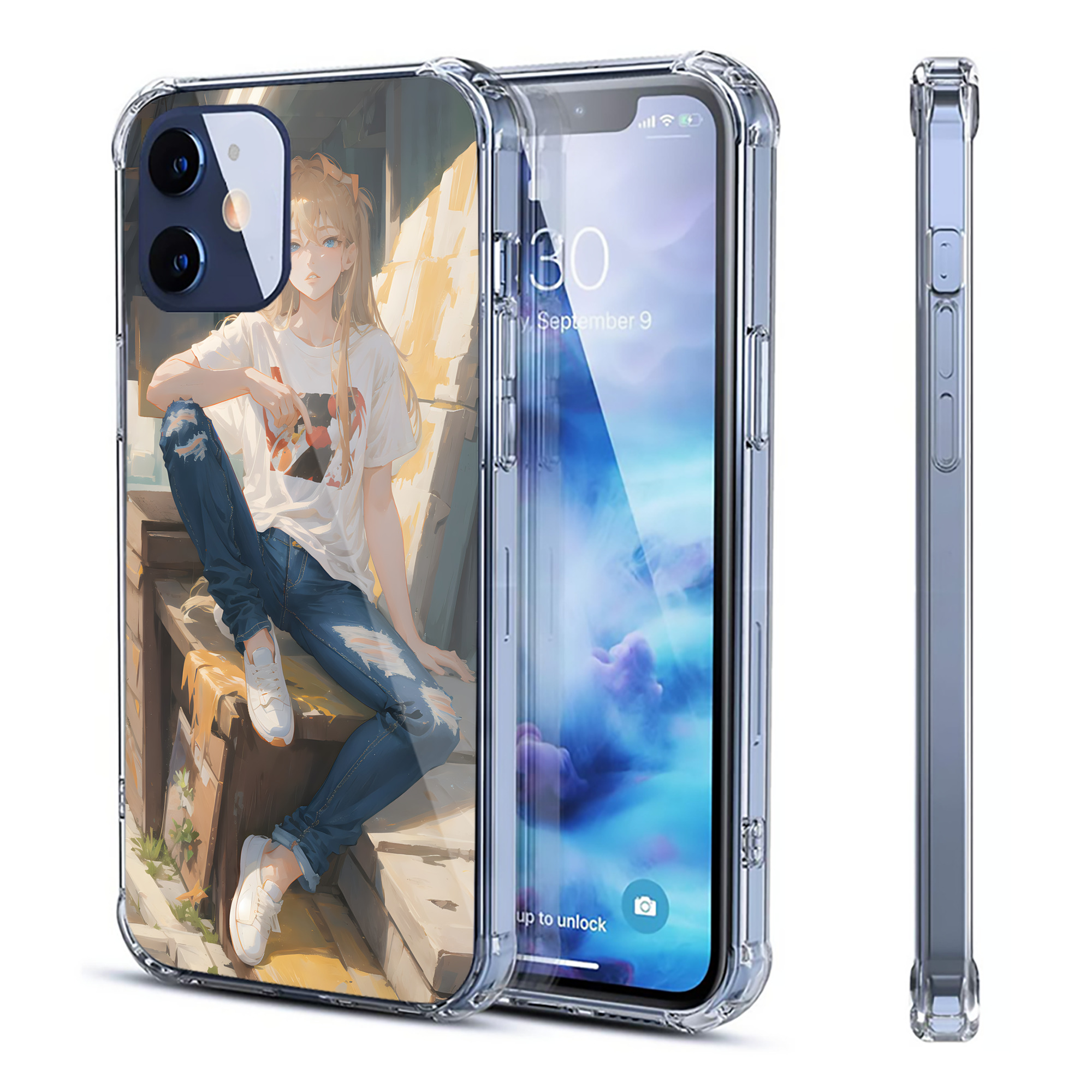 （画像用） EVA 新世紀エヴァンゲリオン 【iPhone 12シリーズ対応】透明スマホケース（クリアソフトケース）